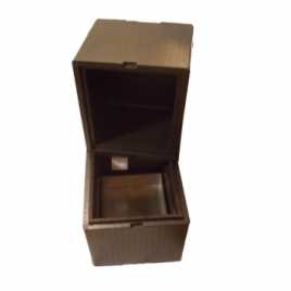 Wärmebox mit Heizfolie aus Styropor, schwarz